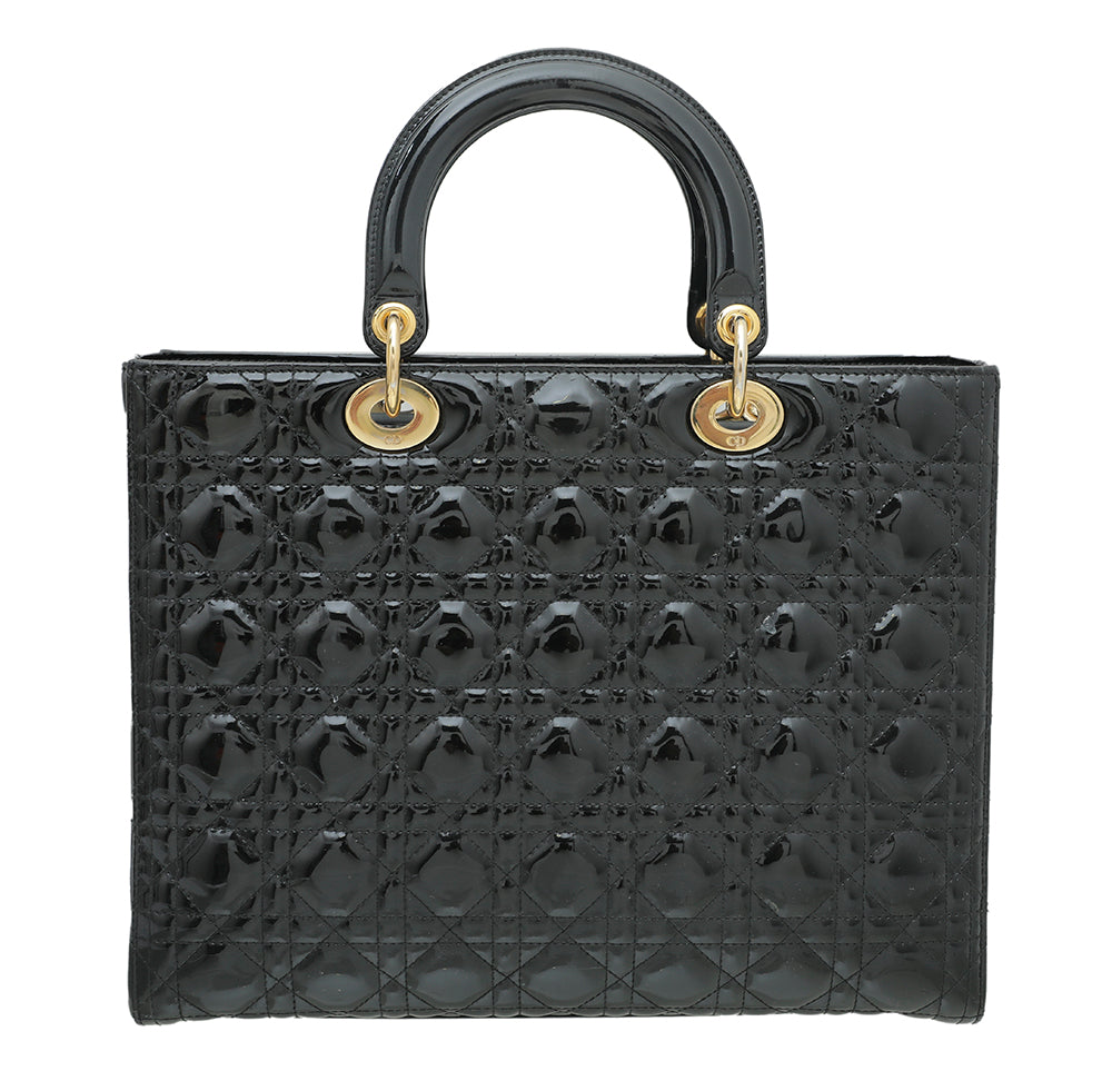 Christian Dior Black Lady Dior Large Bag-Christian Dior-THE CLOSET