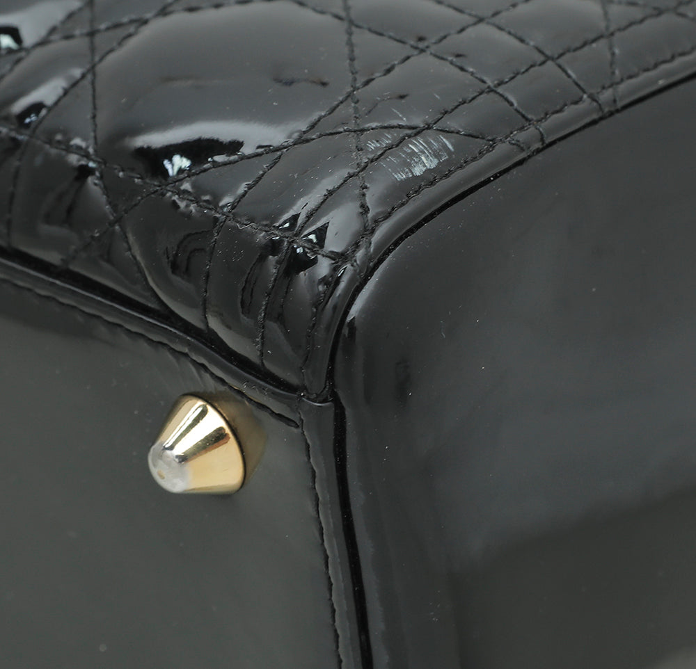 Christian Dior Black Lady Dior Large Bag-Christian Dior-THE CLOSET