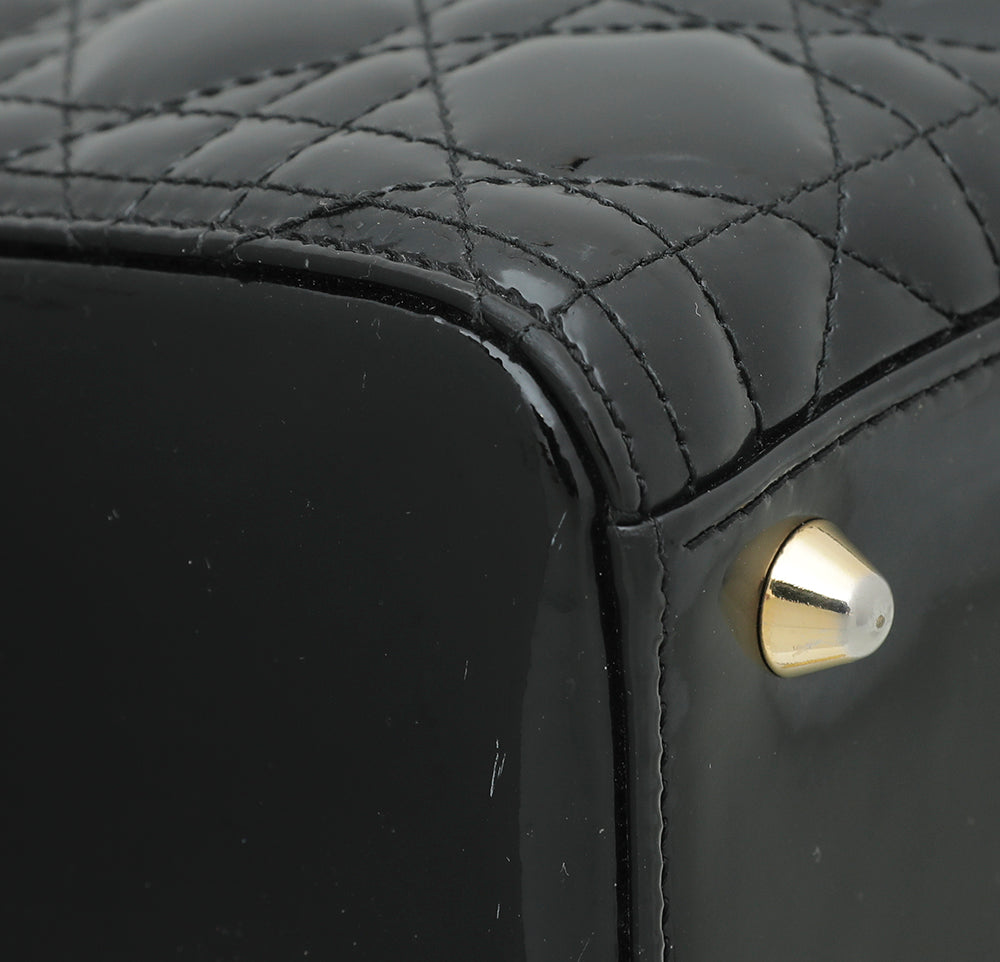 Christian Dior Black Lady Dior Large Bag-Christian Dior-THE CLOSET