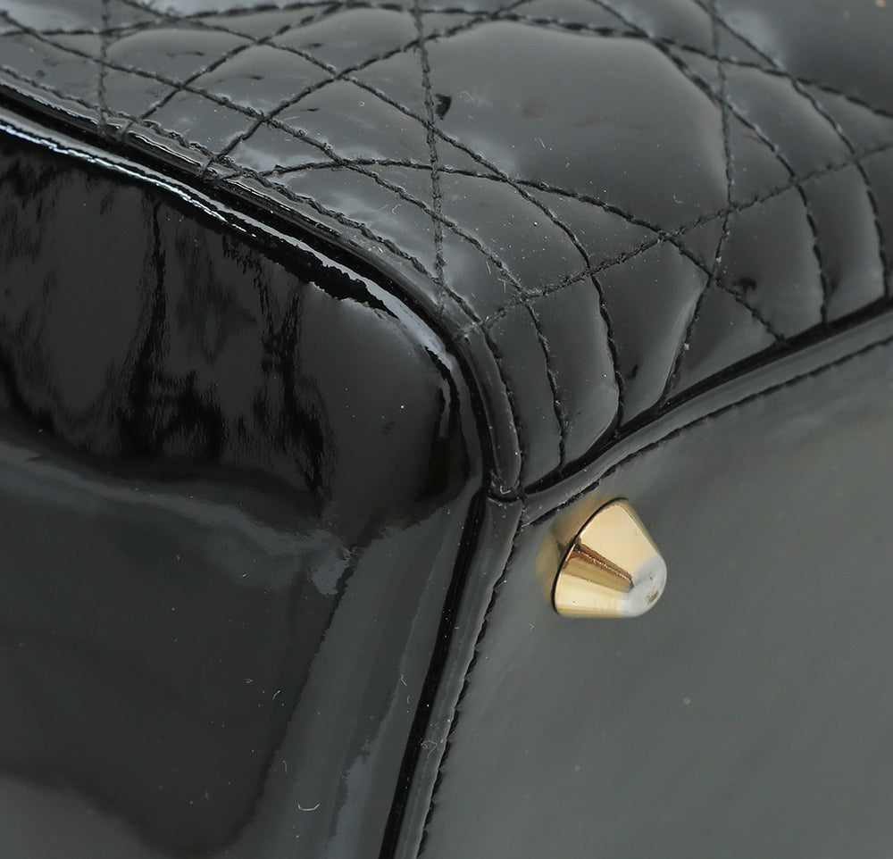 Christian Dior Black Lady Dior Large Bag-Christian Dior-THE CLOSET