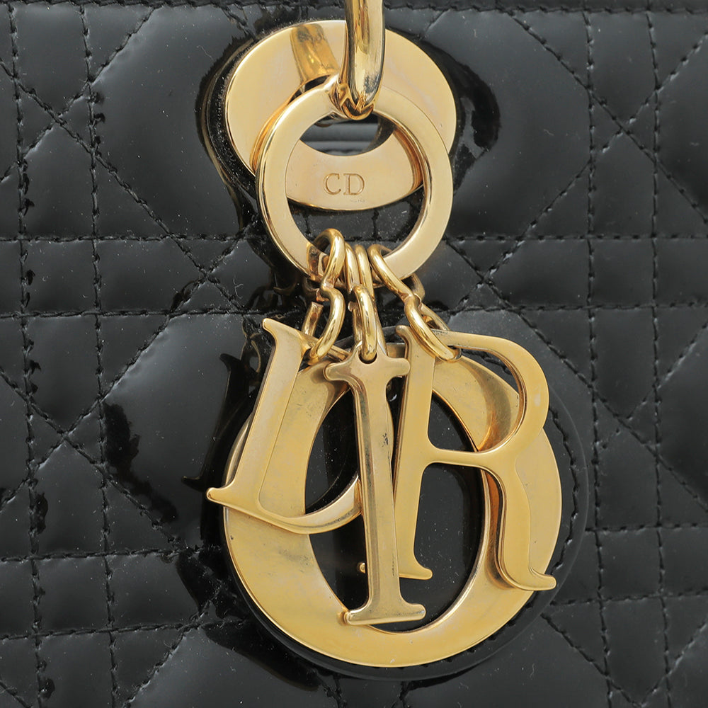 Christian Dior Black Lady Dior Large Bag-Christian Dior-THE CLOSET