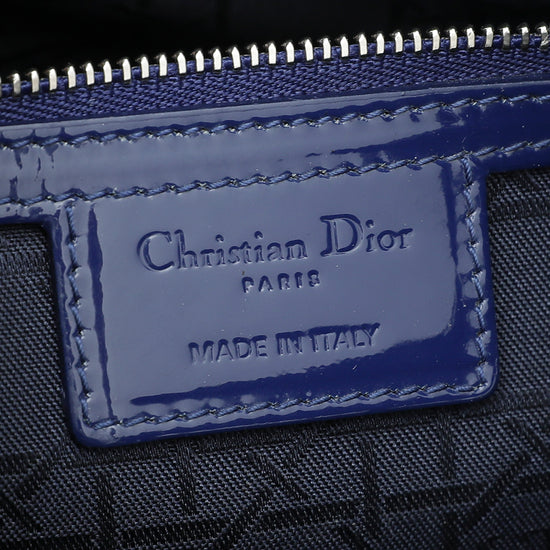Christian Dior Blue Lady Dior Large Bag