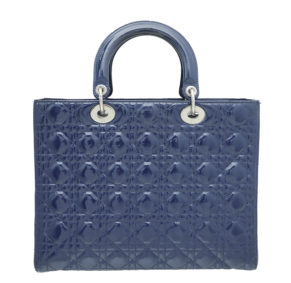 Christian Dior Clutch bags Blue Leather ref.8038 - Joli Closet