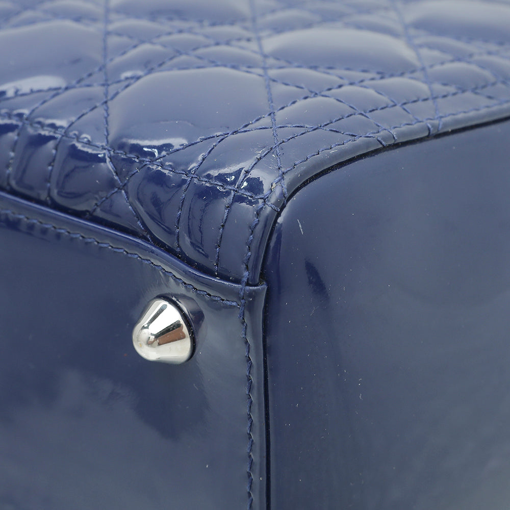 Christian Dior Blue Lady Dior Large Bag The Closet