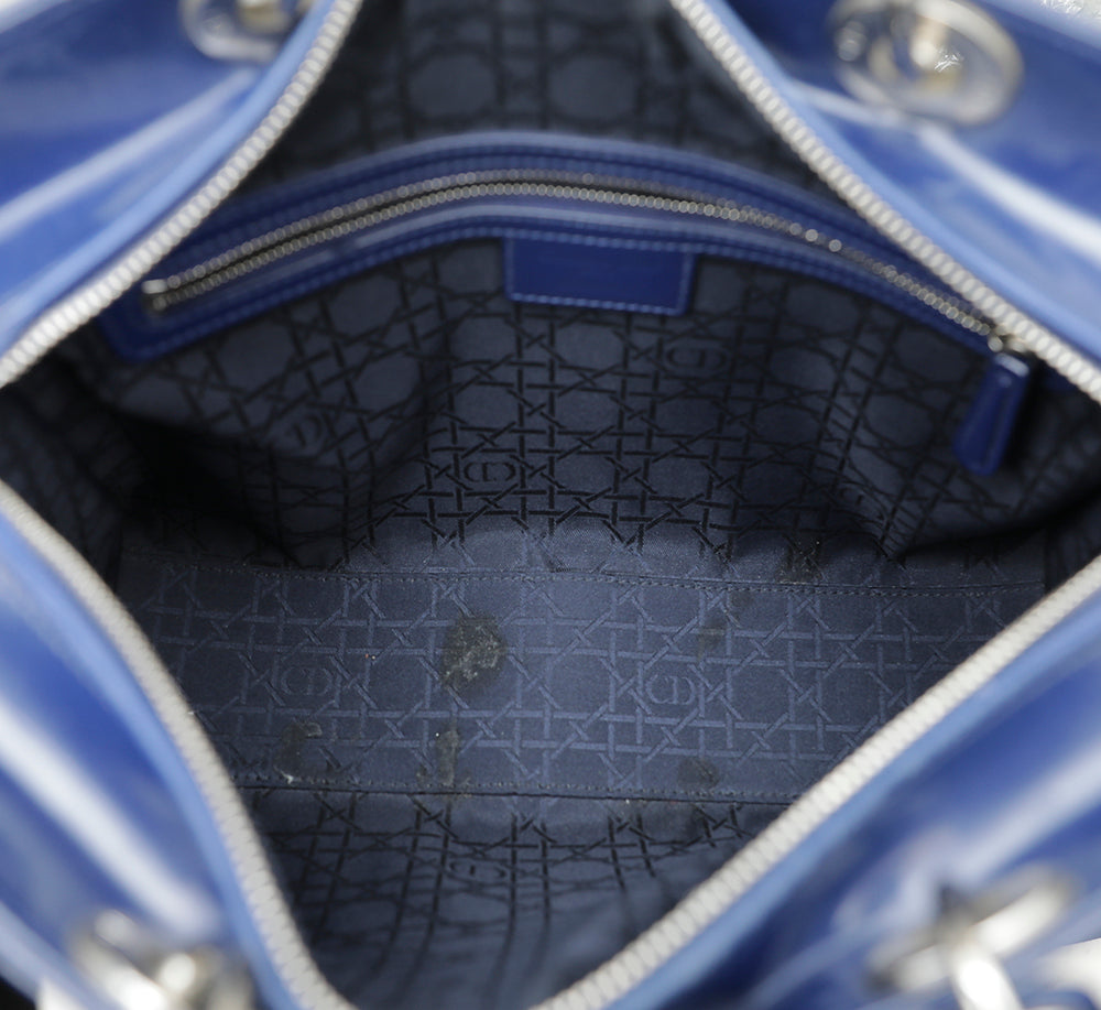 Christian Dior Blue Lady Dior Large Bag-Christian Dior-THE CLOSET