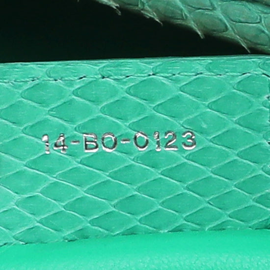 Christian Dior Green Python Lady Dior Large Bag