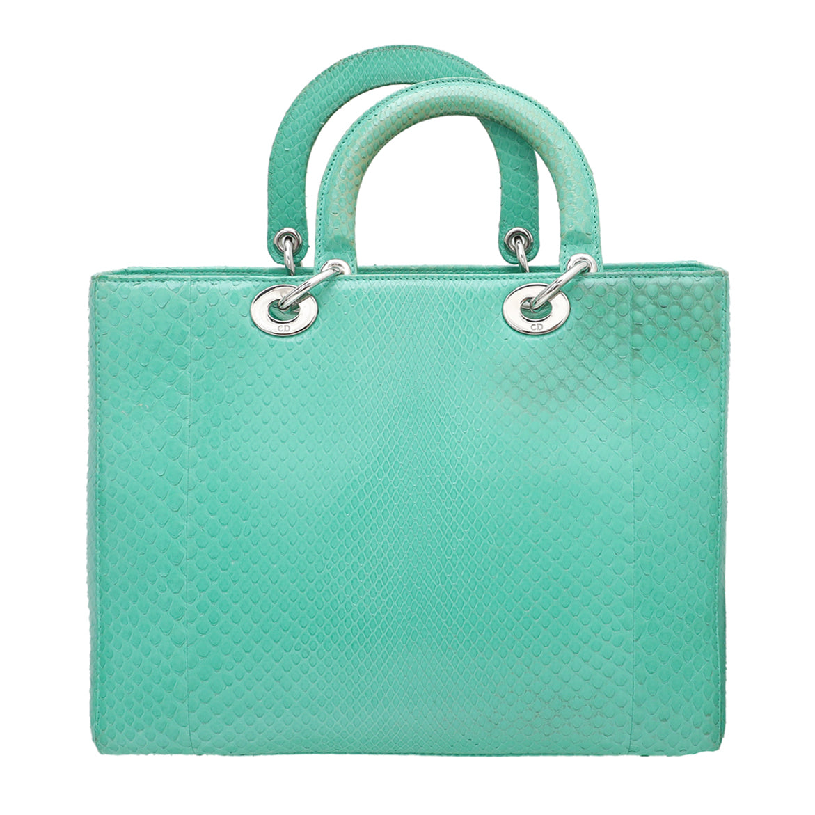 Christian Dior Green Python Lady Dior Large Bag-Christian Dior-THE CLOSET