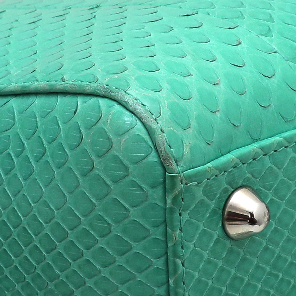 Christian Dior Green Python Lady Dior Large Bag-Christian Dior-THE CLOSET