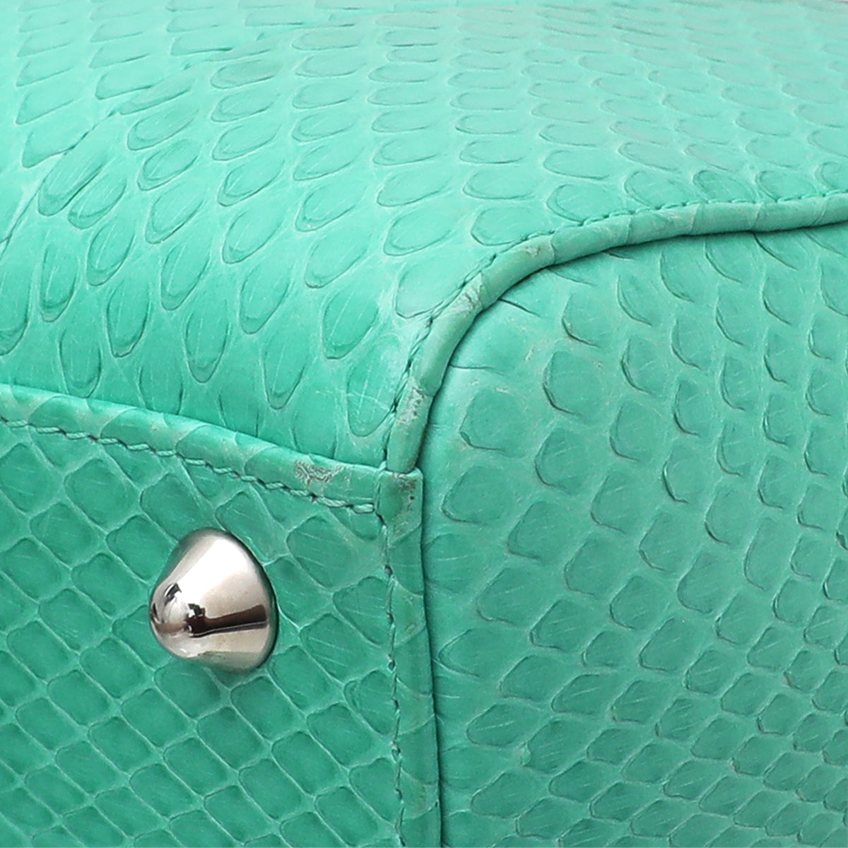 Christian Dior Green Python Lady Dior Large Bag-Christian Dior-THE CLOSET