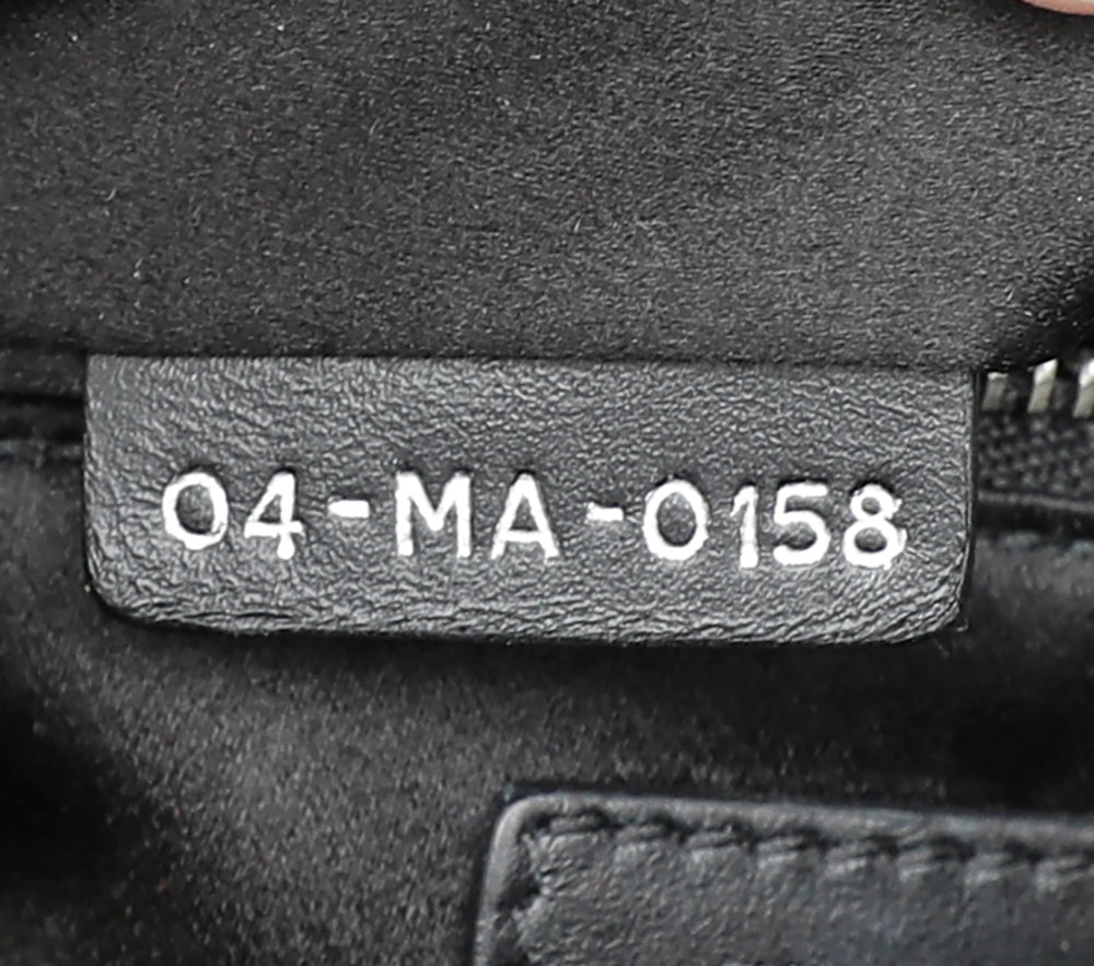 Christian Dior Black Satin Lady Dior Strass Cannage Bag-Christian Dior-THE CLOSET