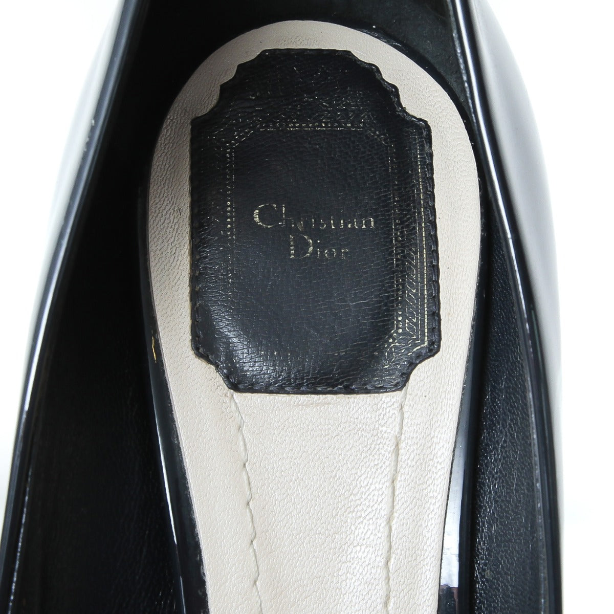 Christian Dior Dark Blue Cannage Peeptoe Heels 38 1-2-Christian Dior-THE CLOSET