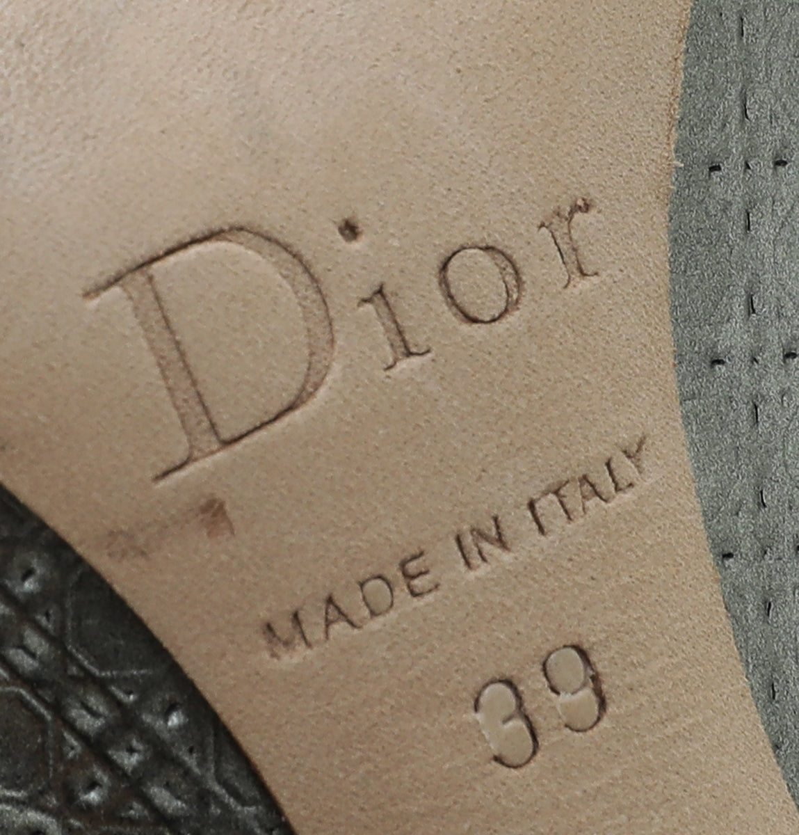 Christian Dior Silver Micro Cannage Cherie Pointed Toe 39-Christian Dior-THE CLOSET