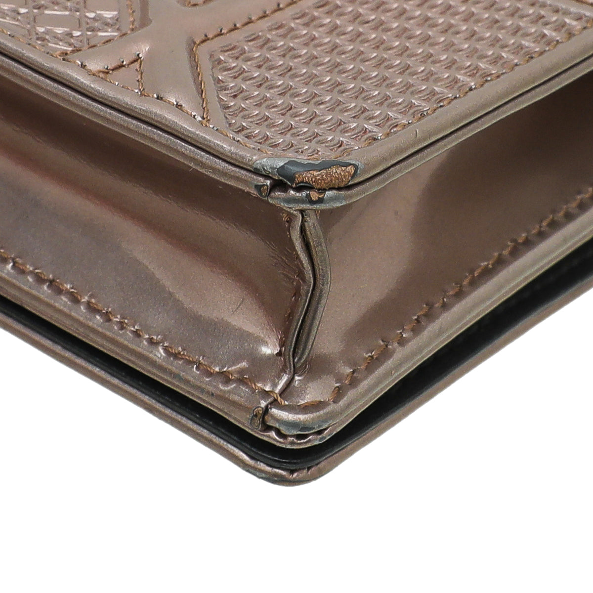 Christian Dior Light Pink Microcannage Diorama Wallet On Chain-Christian Dior-THE CLOSET