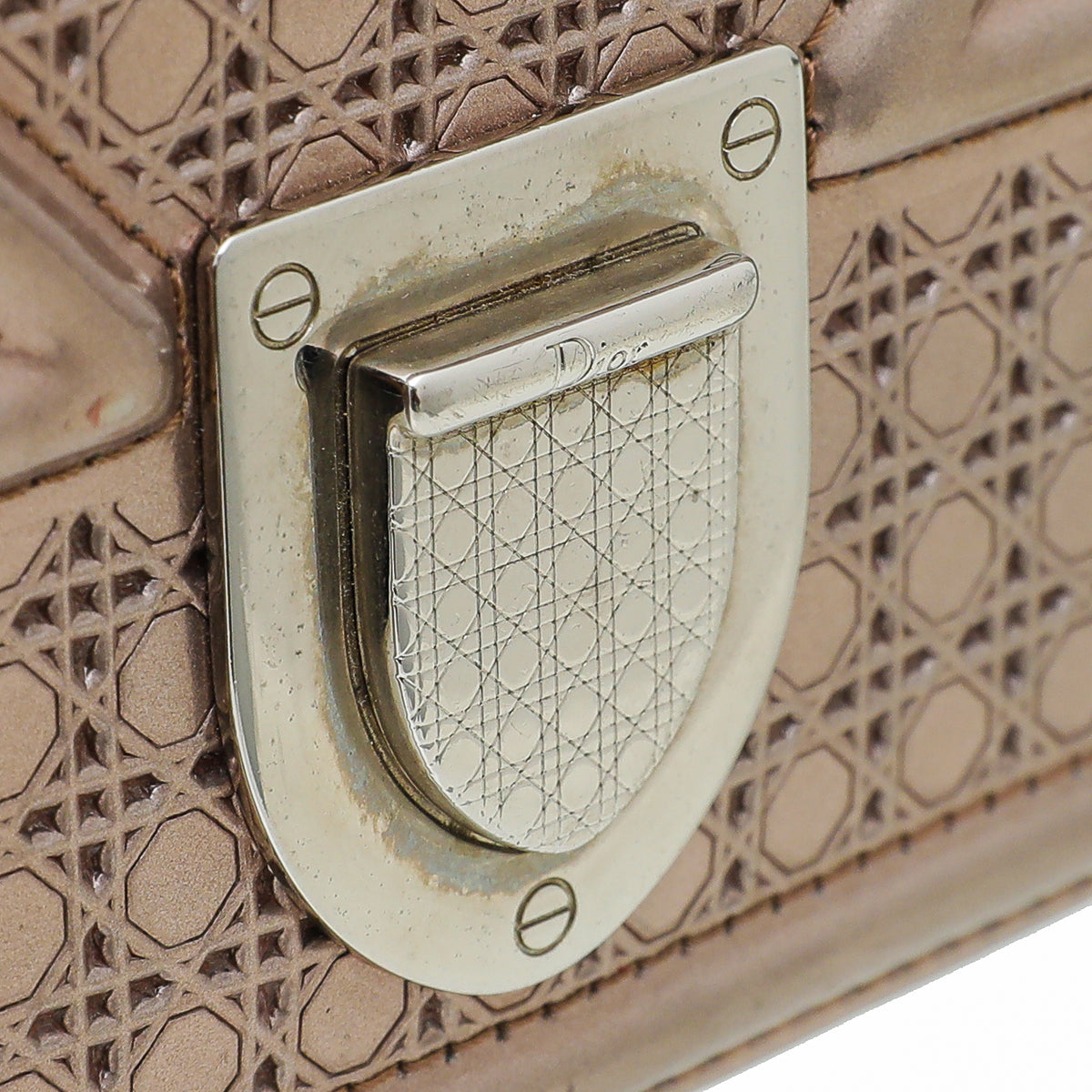 Christian Dior Light Pink Microcannage Diorama Wallet On Chain-Christian Dior-THE CLOSET