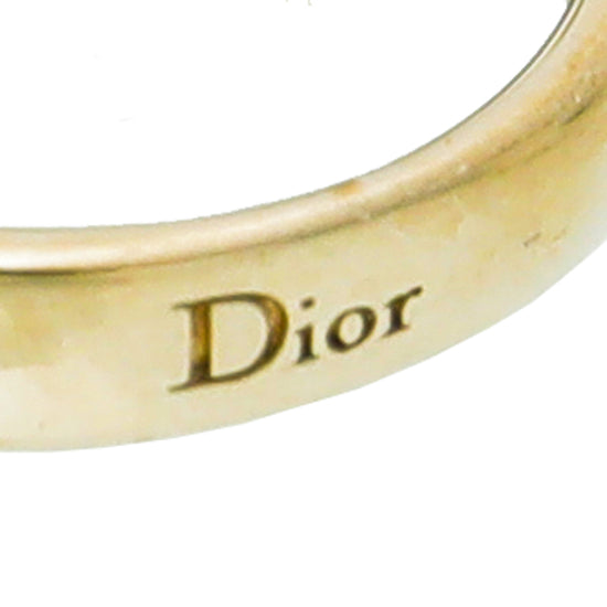 Christian Dior White Mise En Dior Ring Medium