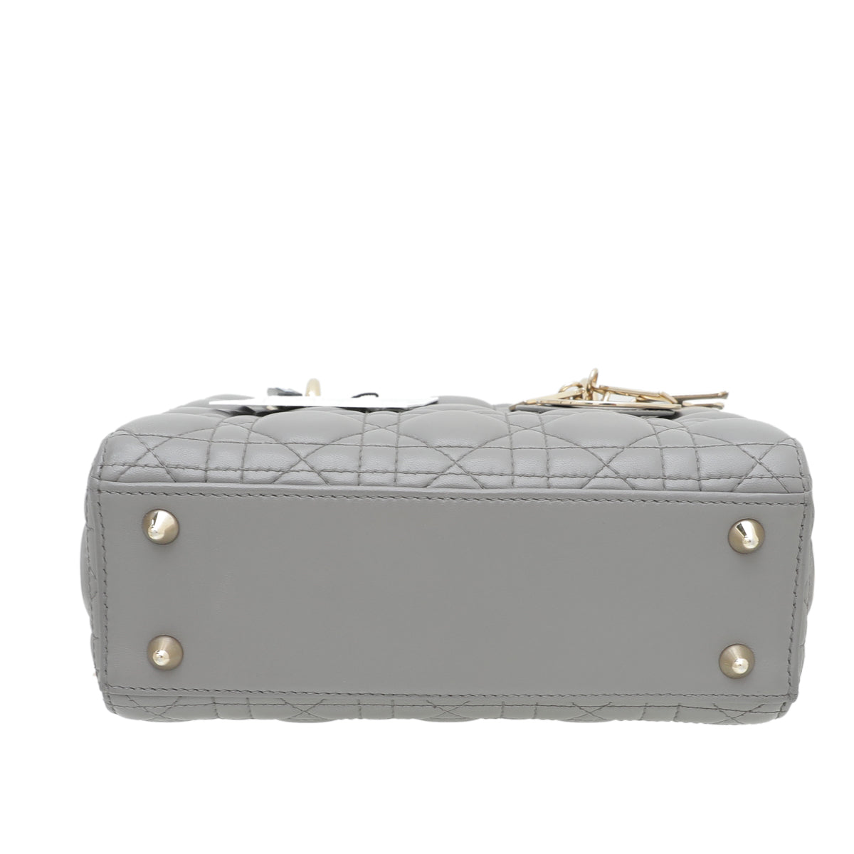 Christian Dior Gray My Abc Lady Dior Bag W- 3 Badges-Christian Dior-THE CLOSET