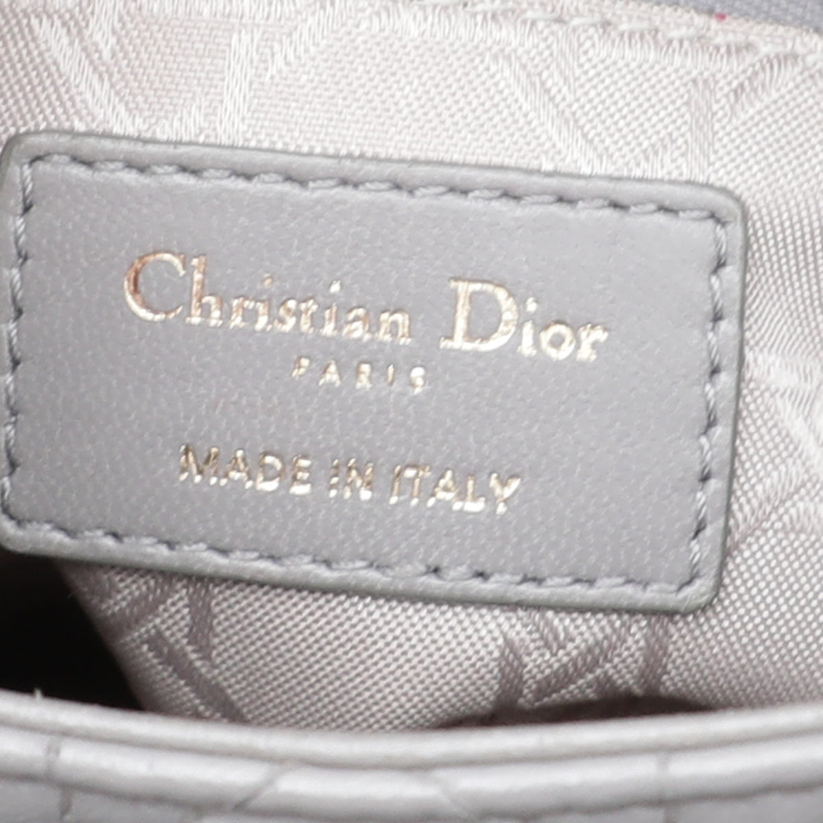 Christian Dior Gray My Abc Lady Dior Bag W- 3 Badges-Christian Dior-THE CLOSET