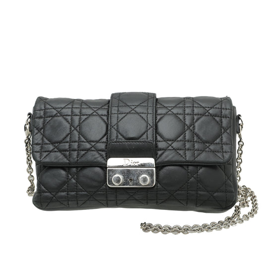 Christian Dior Black New Lock Cannage Chain Pouch