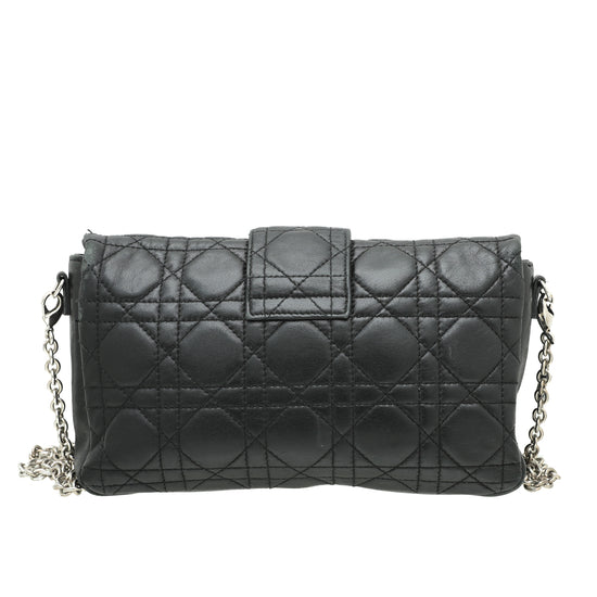 Christian Dior Black New Lock Cannage Chain Pouch