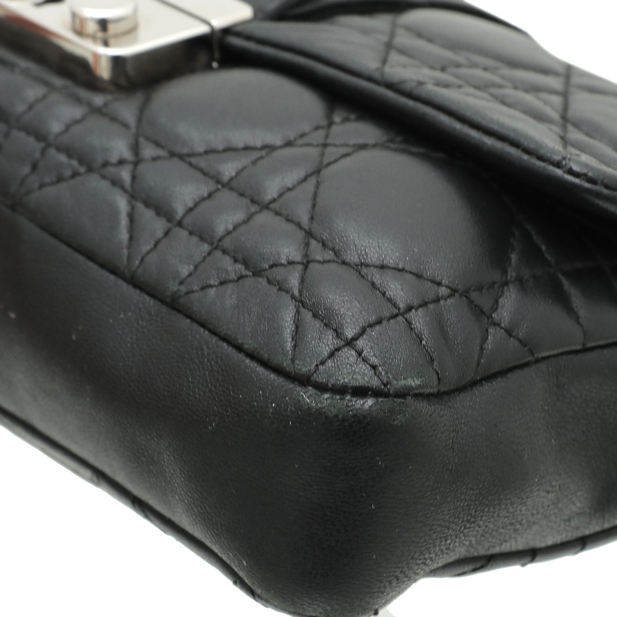 Christian Dior Black New Lock Cannage Chain Pouch-Christian Dior-THE CLOSET