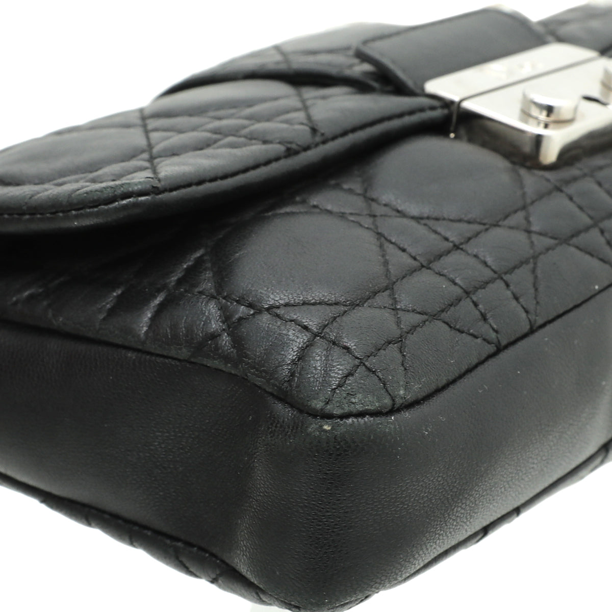 Christian Dior Black New Lock Cannage Chain Pouch-Christian Dior-THE CLOSET