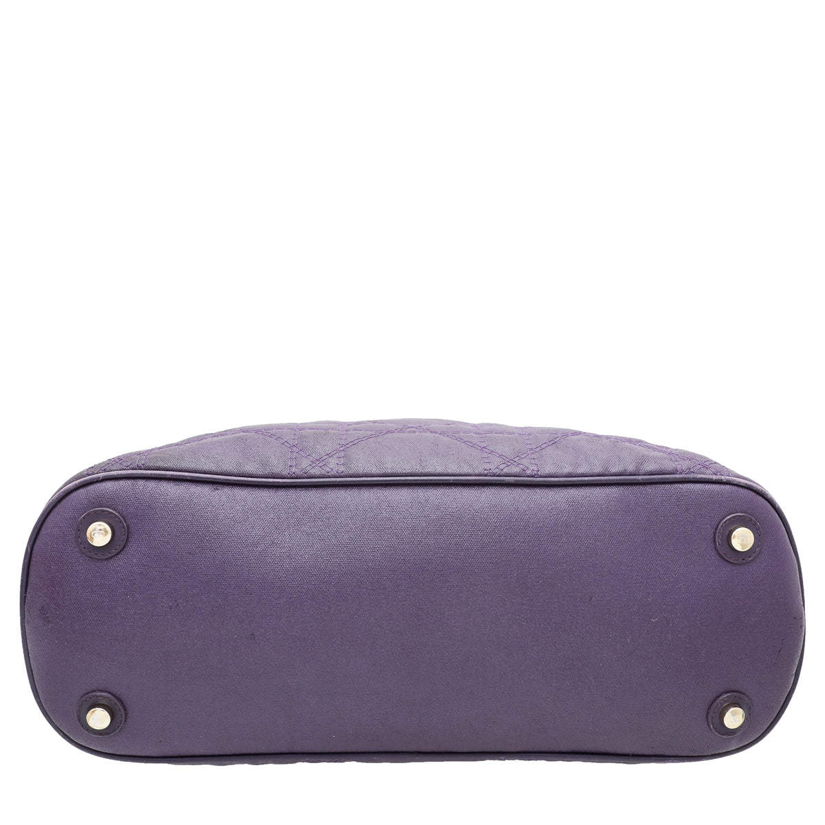 Christian Dior Purple Cannage Soft Nylon Tote Bag