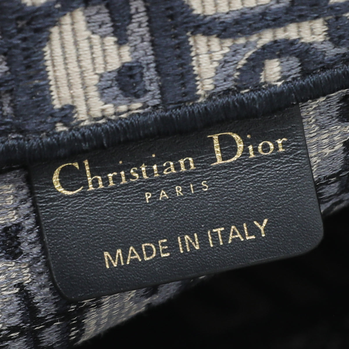 Christian Dior oblique book tote large bag navy blue-Christian Dior-THE CLOSET