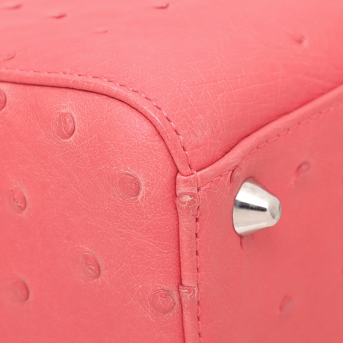 Christian Dior Coral Ostrich Lady Dior Bag-Christian Dior-THE CLOSET