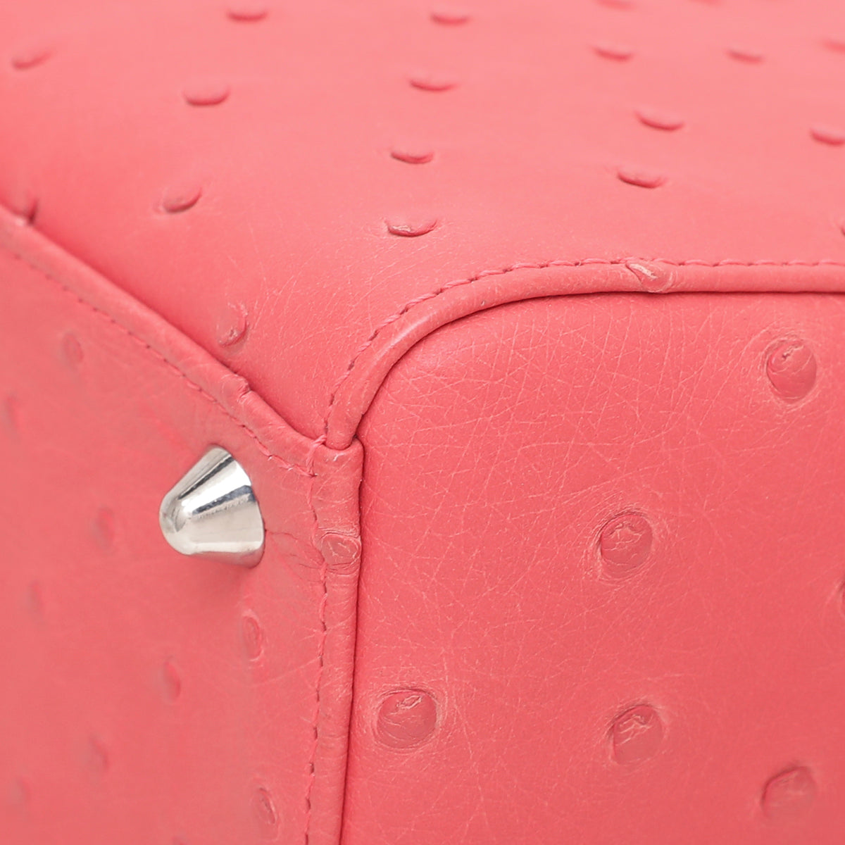 Christian Dior Coral Ostrich Lady Dior Bag-Christian Dior-THE CLOSET