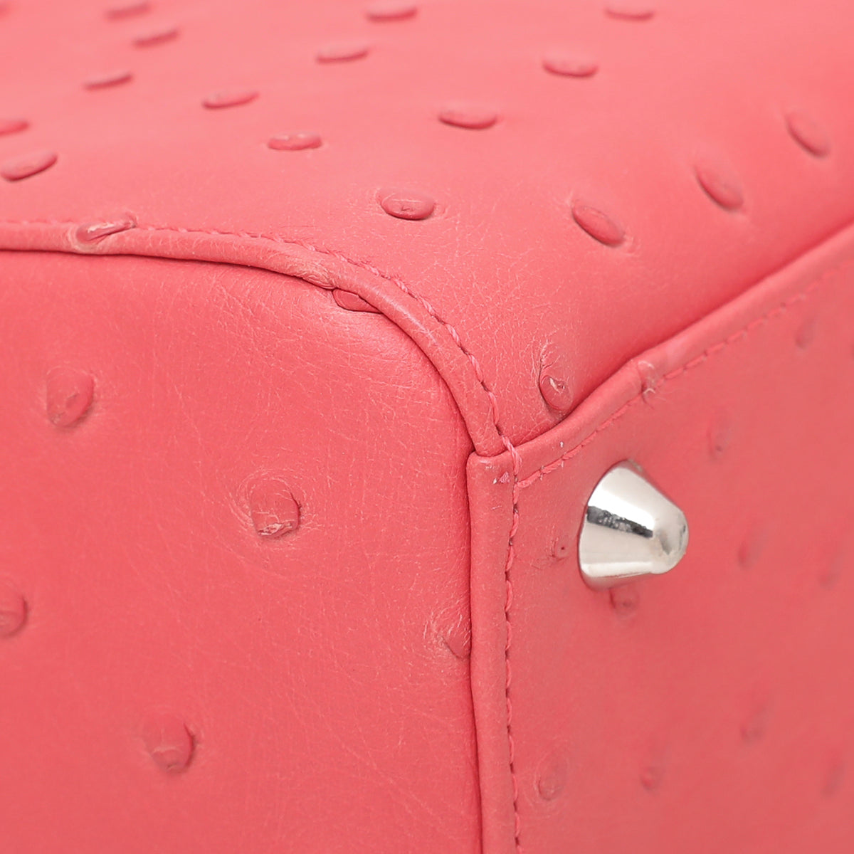 Christian Dior Coral Ostrich Lady Dior Bag-Christian Dior-THE CLOSET