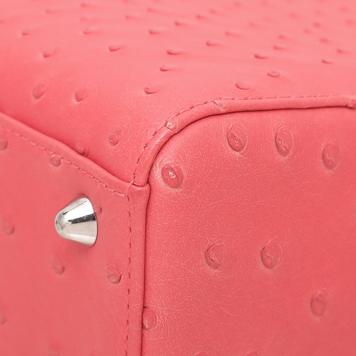 Christian Dior Coral Ostrich Lady Dior Bag-Christian Dior-THE CLOSET