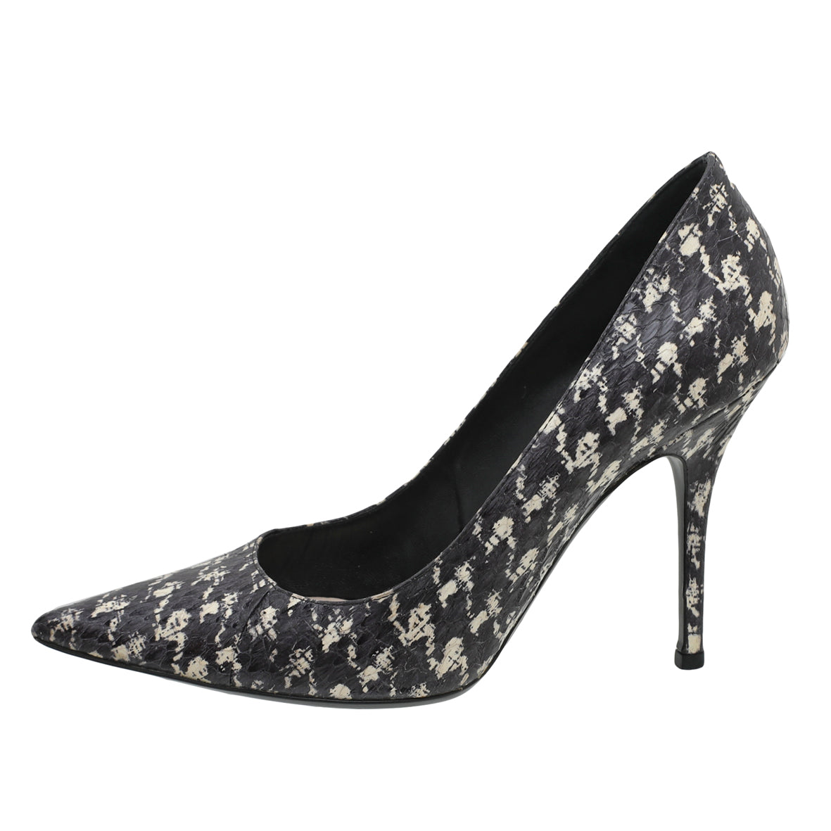 Christian Dior Bicolor Python Painted Cherie Pointed Pumps 38