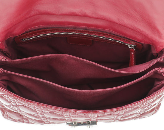 Christian Dior Red New Lock Flap Chain Bag