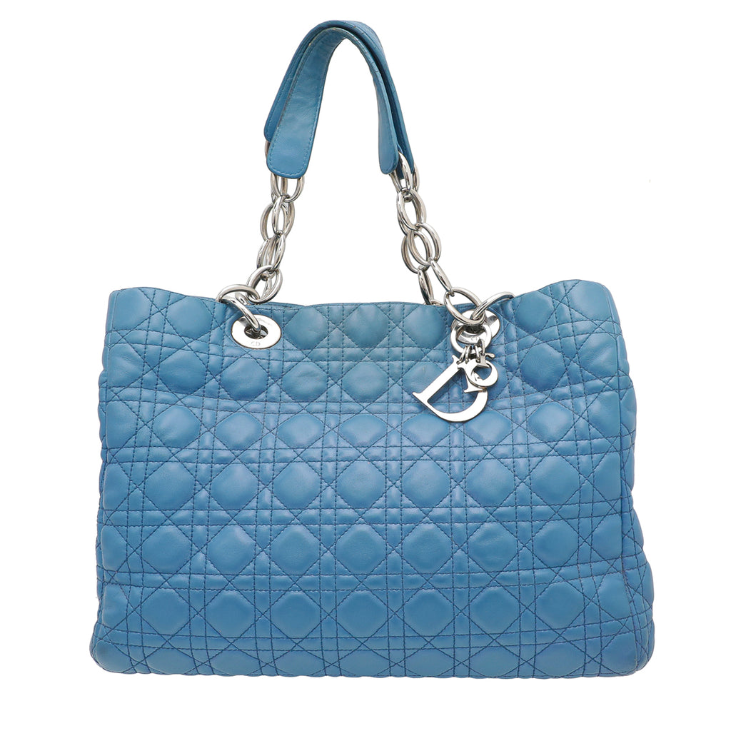 Christian Dior Blue Soft Tote Large Bag THE CLOSET