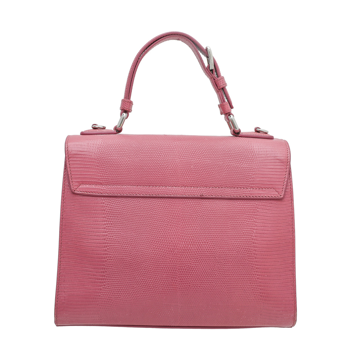 Dolce & Gabbana Pink Lizard Embossed D&G Miss Monica Bag-Dolce & Gabbana-THE CLOSET