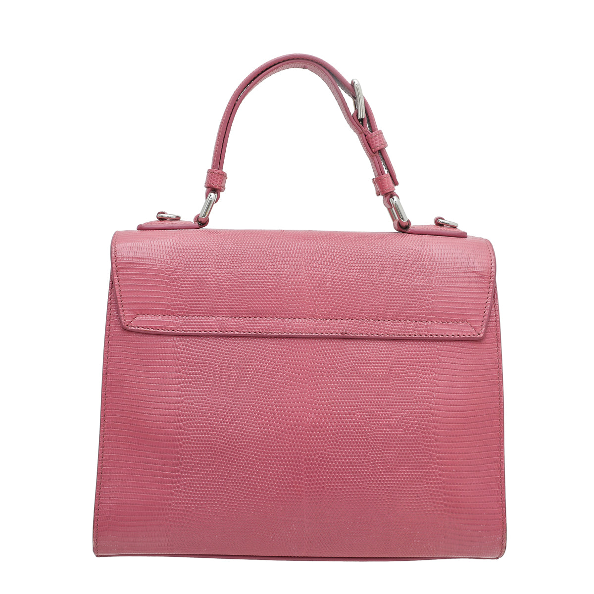Dolce & Gabbana Pink Lizard Embossed D&G Miss Monica Bag