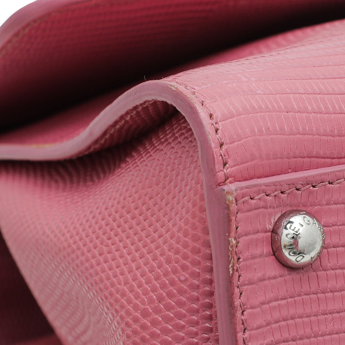 Dolce & Gabbana Pink Lizard Embossed D&G Miss Monica Bag – THE CLOSET