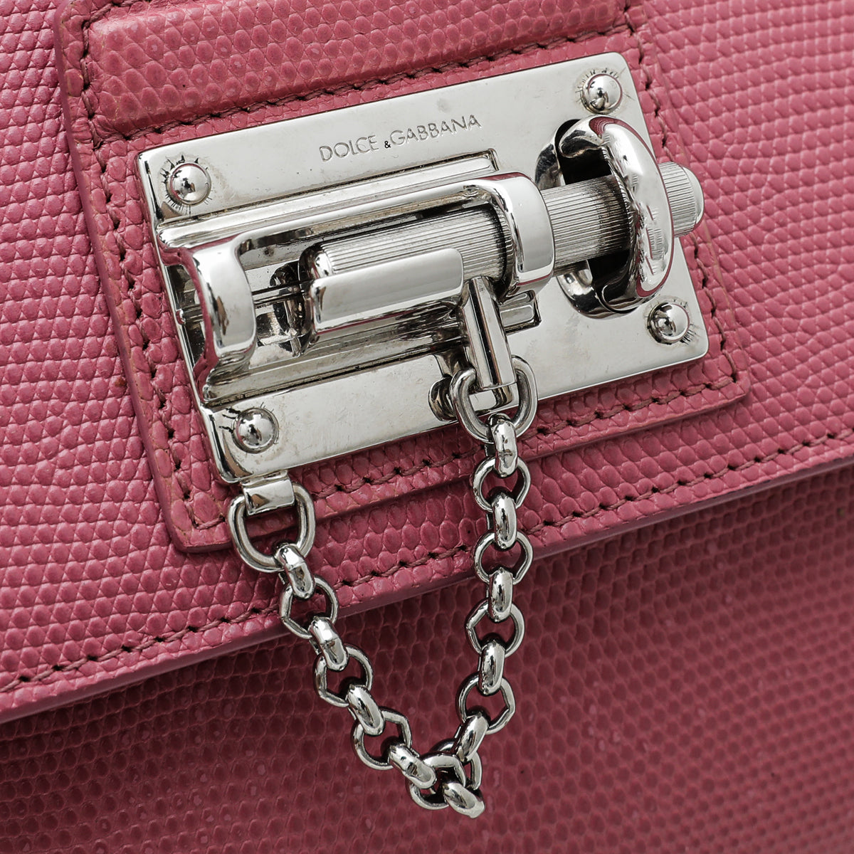 Dolce & Gabbana Pink Lizard Embossed D&G Miss Monica Bag – THE CLOSET