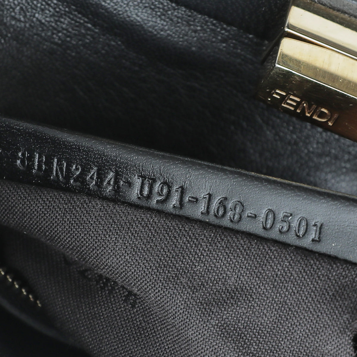 Fendi Black Python Peekaboo Iconic Mini Bag-Fendi-THE CLOSET