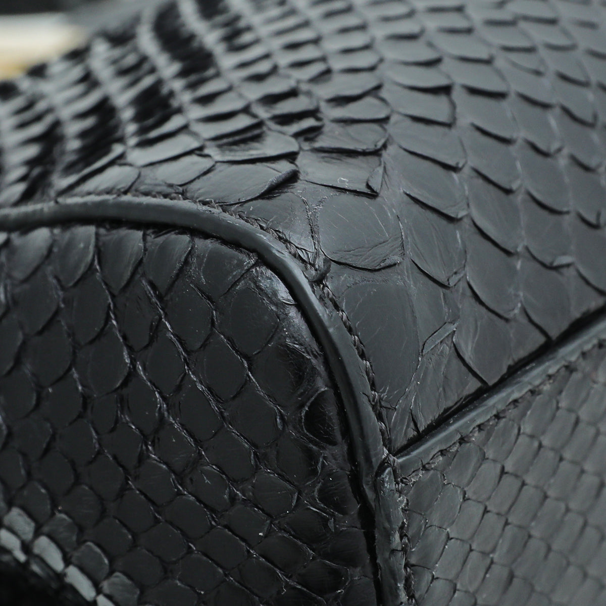 Fendi Black Python Peekaboo Iconic Mini Bag-Fendi-THE CLOSET