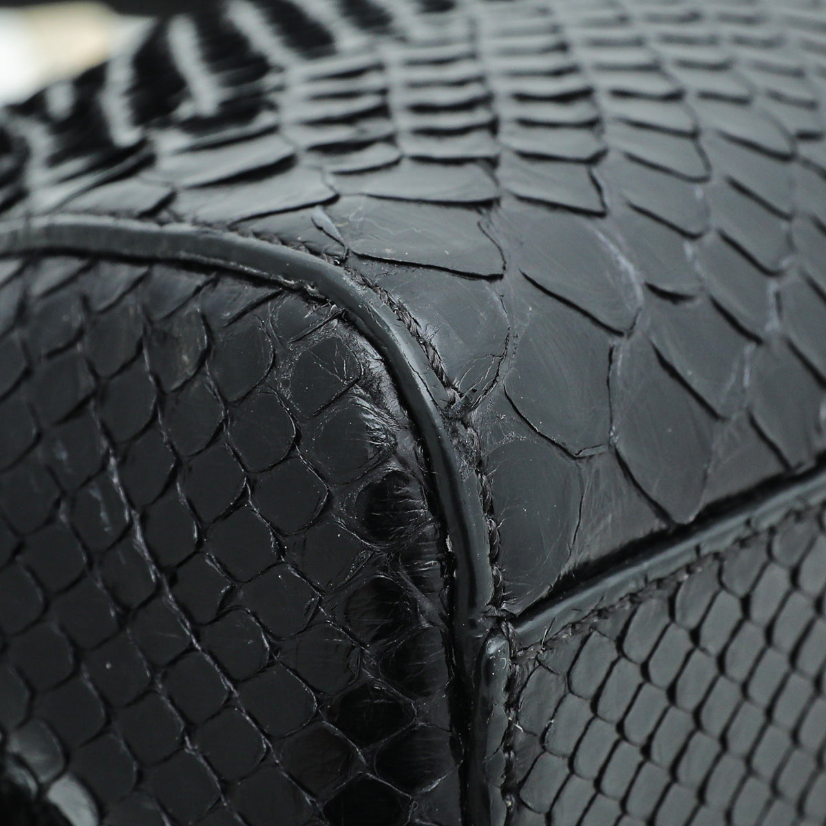 Fendi Black Python Peekaboo Iconic Mini Bag-Fendi-THE CLOSET