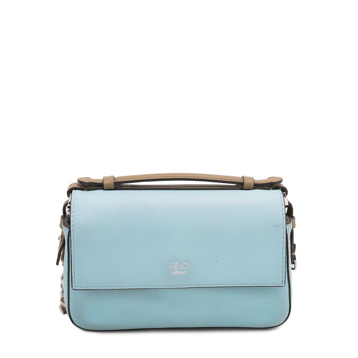 Fendi Bicolor Double Baguette Studded Embroider Bow Micro Bag-Fendi-THE CLOSET