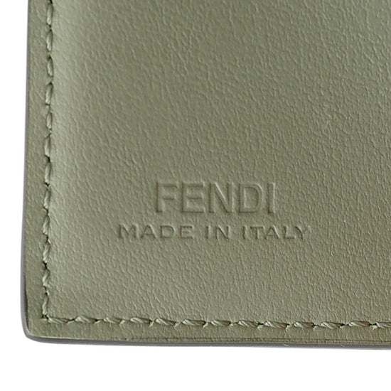 Fendi Green Ostrich F Is Fendi Trifold Wallet