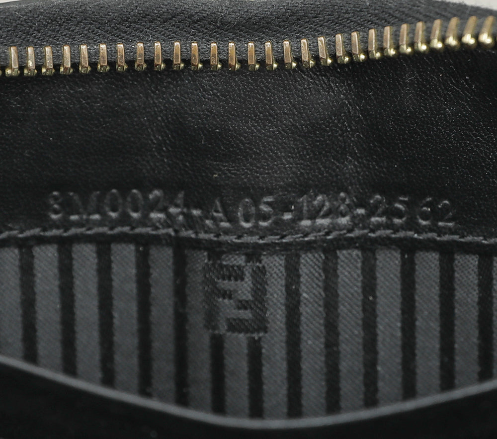Fendi Black FF Embossed Zippy Wallet