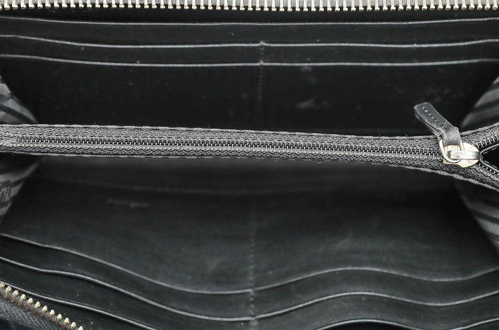 Fendi Black FF Embossed Zippy Wallet