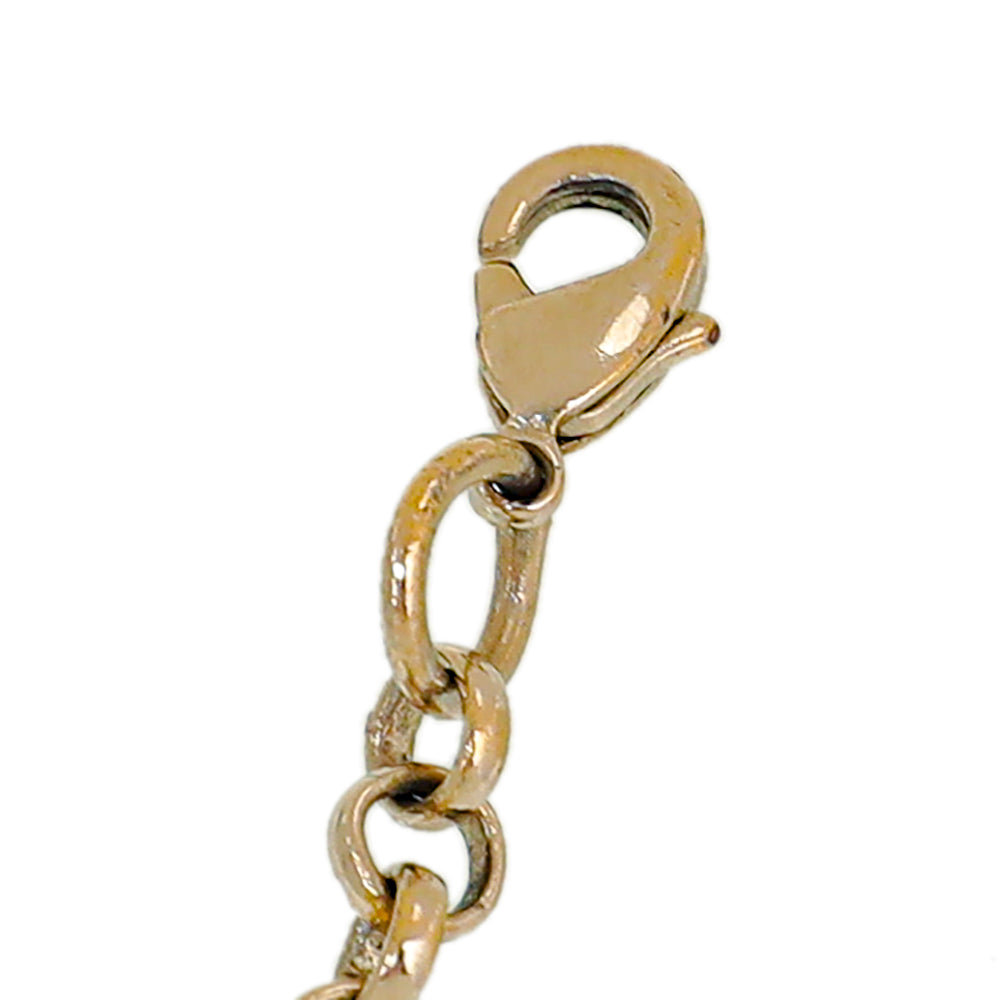 Fendi Gold Tone FF Identification Charm Chain Bracelet-Fendi-THE CLOSET