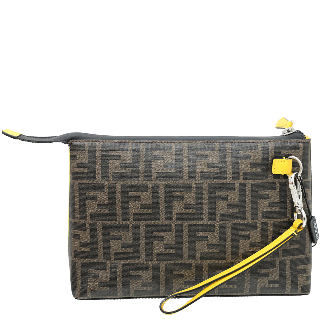 Fendi Bicolor FF Label Logo Medium Pouch – The Closet