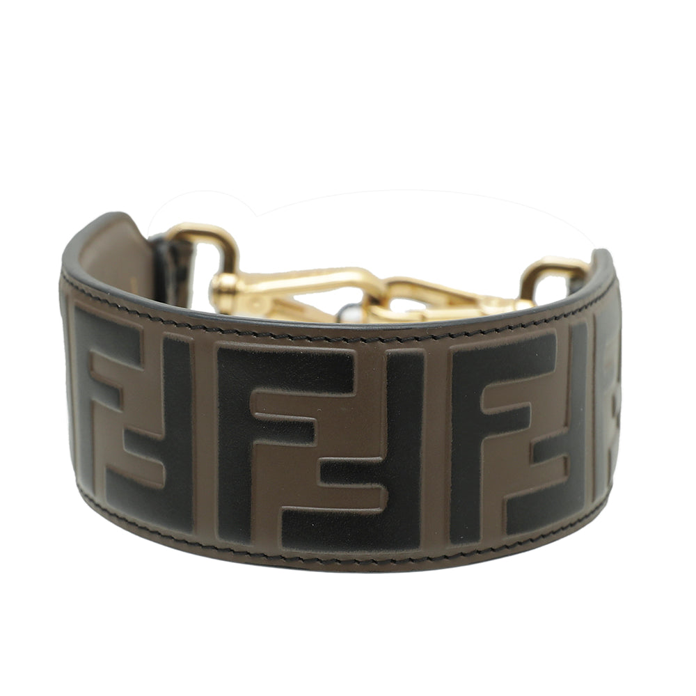 Fendi Tobacco FF Mini Strap You Bag Strap-Fendi-THE CLOSET