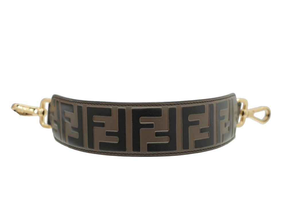 Fendi Tobacco FF Mini Strap You Bag Strap-Fendi-THE CLOSET