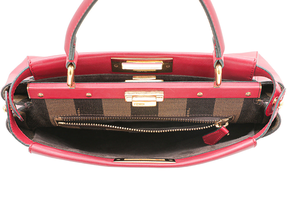 Fendi Red Iconic Peekaboo Regular Bag-Fendi-THE CLOSET